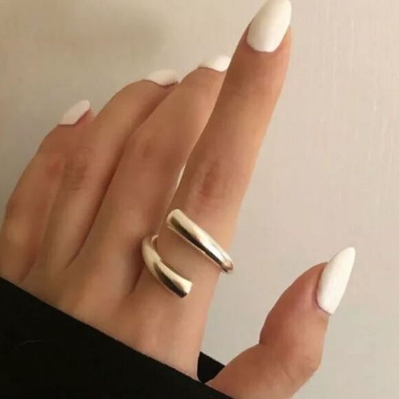 no brand Jewelry - The Axis 925 adjustable modern statement ring in silver